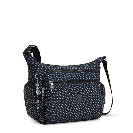 Kipling Gabbie Printed Crossbody Táska Fekete | HU 1161UZ